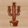 A vector graphic representation of a cactus, suitable for design and crafting projects.