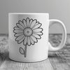 Free Vector Daffodil Style Flower A white daisy flower with yellow petals in the center.