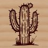 A detailed illustration of a desert plant, specifically a cactus, suitable for graphic design and digital crafting.