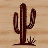 Desert Succulent Icon An iconographic representation of a prickly succulent plant in vector format.