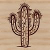 A single cactus plant with thick, waxy stems and sharp spines, suitable for gardening and nature-inspired designs.
