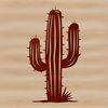Stylized Cactus Vector Graphic Art A stylized illustration of a cactus plant, suitable for vector graphics and digital designs.