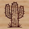 An ornamental cactus design featuring intricate details and textures suitable for vector graphics and cutting machines.