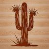 A succulent desert plant with sharp spines and thick waxy stem.