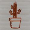 Prickly Desert Plant SVG A vector graphic representation of a prickly cactus in natural surroundings.