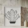 Unique Cactus Stencil