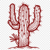 Free Artistic Cactus Vector Art