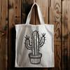 Artistic Cactus Stencil - Free SVG Download