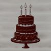 Cute Birthday Treat Image A digital vector design of a classic birthday cake, perfect for use in graphic designs, crafts, and artistic creations.