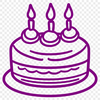 Free Unique Birthday Cake Image SVG - Commercial Use