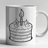 Unique Birthday Cake Printable Image - Free DXF