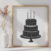 Beautiful Birthday Cake DXF - Free Commercial Use Download