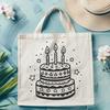 Stunning Birthday Cake Vector Image - Free DXF Download