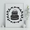 Stunning Birthday Cake - Sublimation PNG Free Download