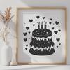 Cake Drawing In SVG, PNG, PDF And DXF Formats