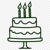 Unique Birthday Cake Image - Free SVG