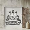 Birthday Cake In PDF Format - Free Digital Download, Commercial Use