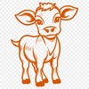 Creative Calf Vector Image