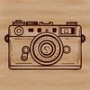 Stylized Camera SVG Design A digital photography equipment icon in a stylized vector design.