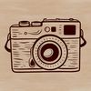SVG Digital Camera Clip Art A digital camera with lenses and a body, represented in vector format.