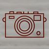 Camera Line Drawing A simple line drawing of a camera, suitable for vector art and graphic design.