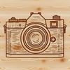 Camera Technical Illustration A detailed illustration of a camera with various technical components highlighted.