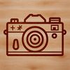 Simple Camera Design A simple line drawing illustration of a camera, suitable for vector art designs.