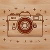 Photography Equipment Illustration A digital camera illustration with modern design elements, suitable for use in graphic design projects.
