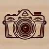 Digital Camera Icon A high-tech digital camera symbol made in vector format for web design.