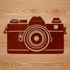 Sleek Photography Symbol A digital camera symbol made from sleek lines and modern shapes.