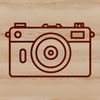 Simple Photography Icon A simple line drawing of a camera used in photography technology.