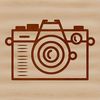 Clean Vector Camera Illustration An illustration of a digital camera in a clean vector design style suitable for cutting or printing.