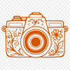 Floral Camera PNG