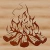 A vector illustration of a roaring fire, ideal for crafting and design projects.