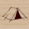 Modern Camping Tent Clip Art A digital clipping art design of a modern camping tent suitable for cutting machines like Cricut or laser cutters.