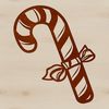 Festive Christmas Treat Design A colorful Christmas candy cane design in vector format.