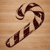 Christmas Candy Cane Clip Art Design A stylized candy cane design created with SVG graphics.
