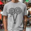 Cute Lollipop SVG Design A colorful vector illustration of a lollipop with a stick.