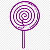 Colorful Swirl Lollipop Design A colorful lollipop made up of swirling patterns and colors, ideal for vector graphics and design projects.