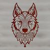Ornate Husky Portrait SVG An illustration of a Husky's head with ornate details.