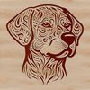 Labrador Portrait Illustration A detailed illustration of a Labrador Retriever's head, suitable for vector design and cutting machine use.