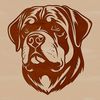Free Rottweiler Clip Art An illustration of a Rottweiler in vector format suitable for various applications.