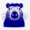 Large South American Rodent Clip Art A large rodent native to South America, commonly depicted in clip art.