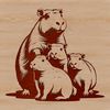 An SVG vector graphic representation of a capybara, suitable for use in various design projects.