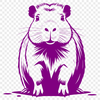 South American Water Rodent Graphic Vector graphic representation of a capybara, suitable for cutting machine designs or commercial use projects.
