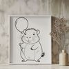 Cute South American Rodent SVG Graphic An SVG vector graphic representation of a capybara, suitable for various design applications.