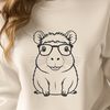 Cartoon Rodent in Glasses A rodent wearing glasses in a cartoon style.
