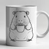 Large Rodent Vector Art A large rodent animal, the capybara, depicted in a digital vector format.