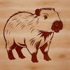 Free Cricut Design: Capybara SVG Cut File An SVG graphic of a capybara, suitable for use in digital designs, crafts, and educational materials.