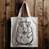 Large Mammal SVG Design A digital illustration of a capybara, South America's largest rodent, suitable for various designs and crafts.